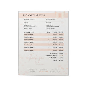 Formular Geschäftsanweisung, Rechnung, Verkaufsan Notizblock