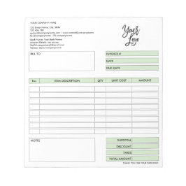 Formular-Geschäftsquotation Hinzufügen von Logo-No Notizblock