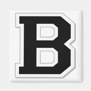 Formulieren Sie es Anfangsbuchstabe B im schwarzen Magnet