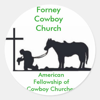 Forney Cowboy Church Runder Aufkleber