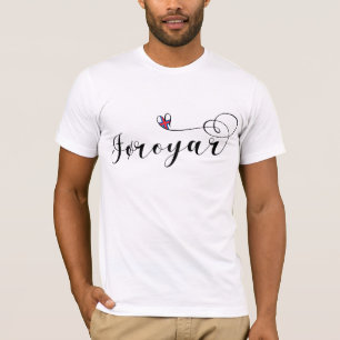 Føroyar, Färöer-Herz-Flagge, Faröer T-Shirt