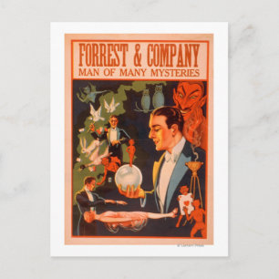 Forrest & Company Man von vielen Mysterien Magie Postkarte
