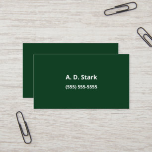 Forrest Green Minimalistisch Business Cards Visitenkarte