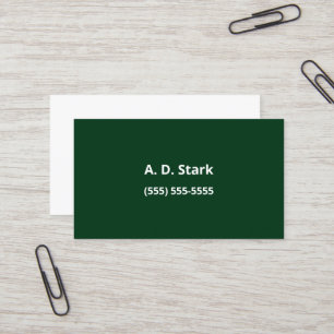 Forrest Green Minimalistisch Business Cards Visitenkarte