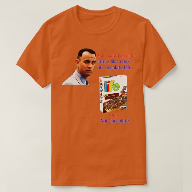 Forrest Gump Life Thirt T-Shirt (Design vorne)