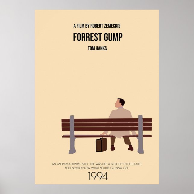 Forrest Gump Minimalistisch Movie Poster (Vorne)