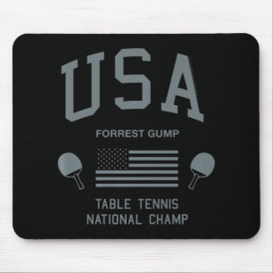 Forrest Gump USA Table Tennis National Champ Mousepad