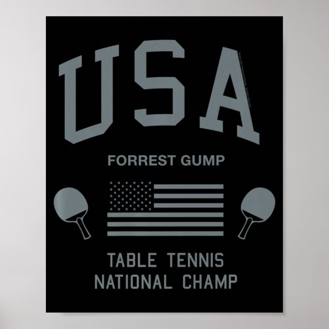 Forrest Gump USA Table Tennis National Champ Poster (Vorne)