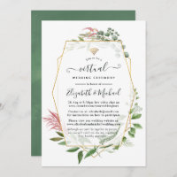 Forrest Herbarium Geometric Online Virtual Wedding