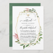 Forrest Herbarium Geometric Online Virtual Wedding