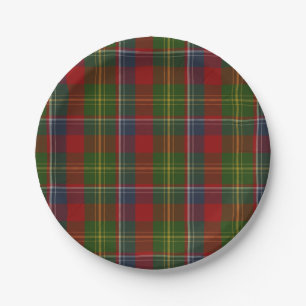 Forrester Clan Tartan Karierte Papierplatte Pappteller