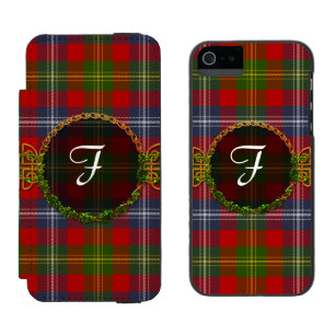 Forrester Tartan und Monogramm Incipio Watson™ iPhone 5 Geldbörsen Hülle