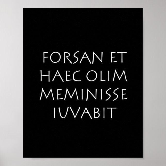 Forsan et haec olim meminisse iuvabit poster (Vorne)