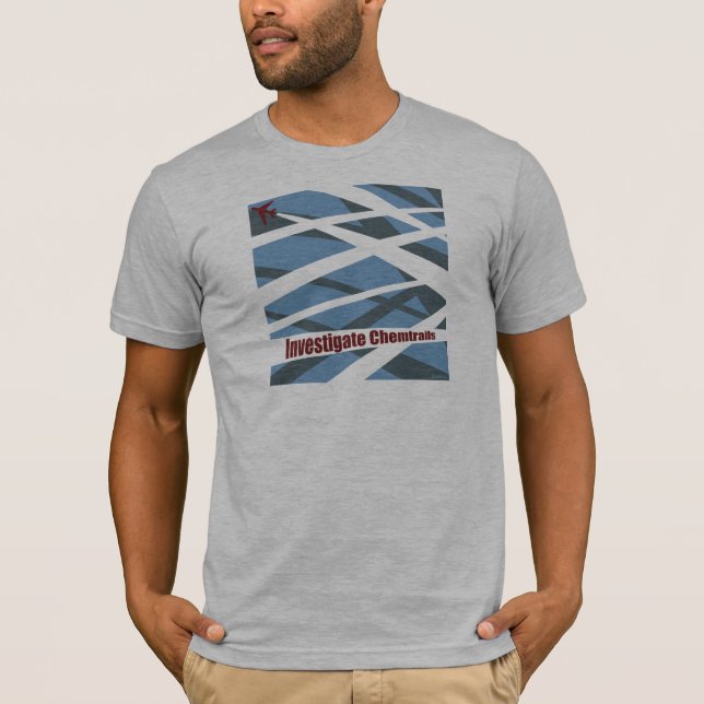 "Forschen Sie Chemtrails" T - Shirt nach (Vorderseite)