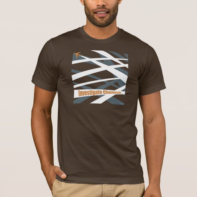 "Forschen Sie Chemtrails" T - Shirt nach (Vorderseite)