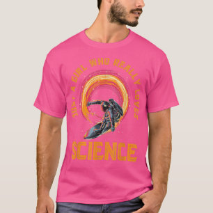 Forscher Girls Women Astronaut Surfen Weltraum T-Shirt