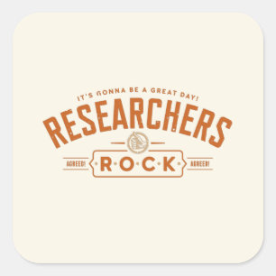 Forscherrock Quadratischer Aufkleber