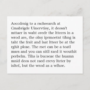 Forschung bei Cmabrigde Uinervtisy Psot Crad Postkarte