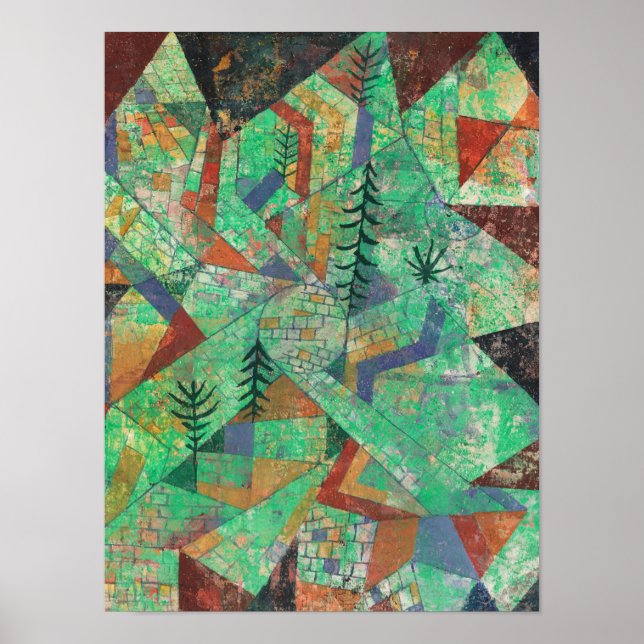 Forstbau durch Paul Klee Poster (Vorne)