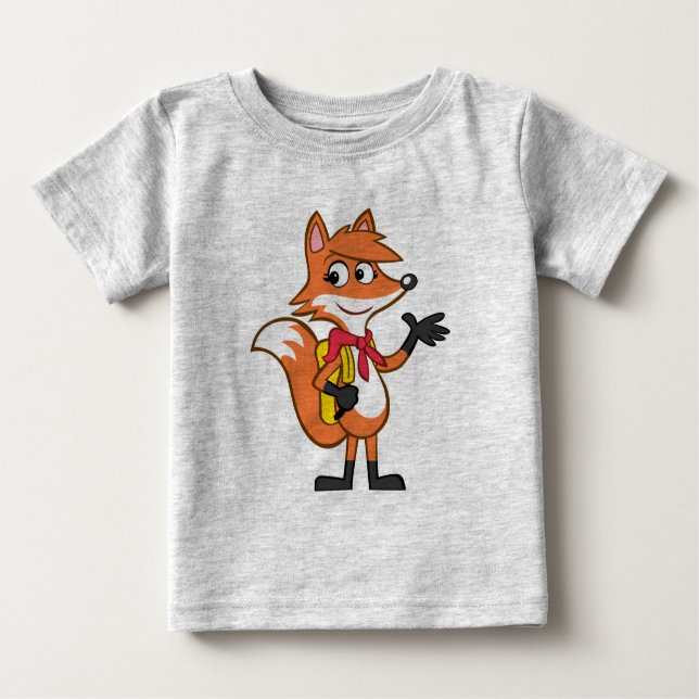 FörsterRick| Scarlett Fox-Wellenartig bewegen Baby T-shirt (Vorderseite)
