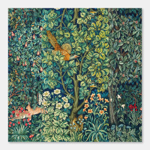 FORSTTIERE Haare, Fasan, grüne Blüte Tapete