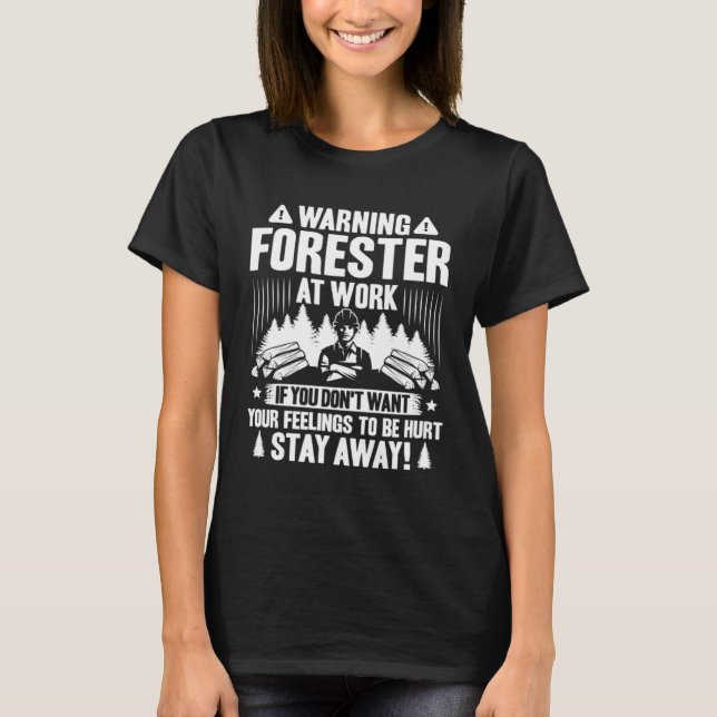 Forstwirtschaft At Work Förster T-Shirt (Vorderseite)