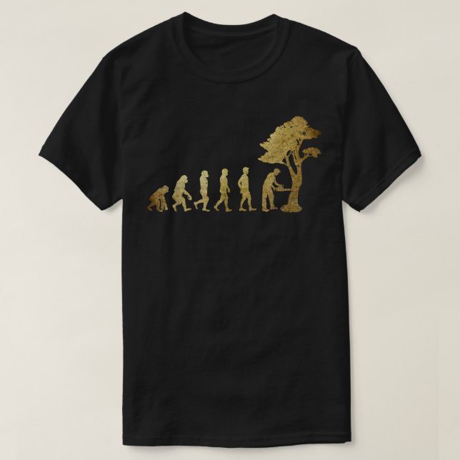 Forstwirtschaft Evolution Lumberjack Arborist Holz T-Shirt (Design vorne)