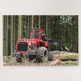 Forstwirtschaft Harvester an der Erholung Puzzle