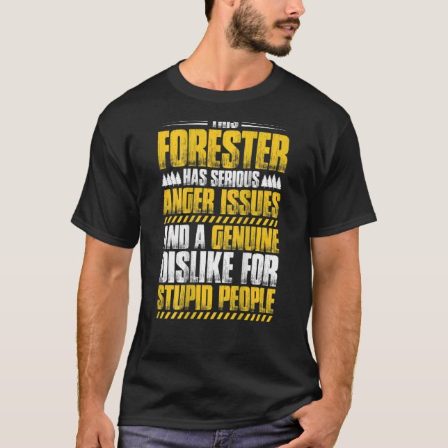 Forstwirtschaft: Waldbrandprobleme T-Shirt (Vorderseite)