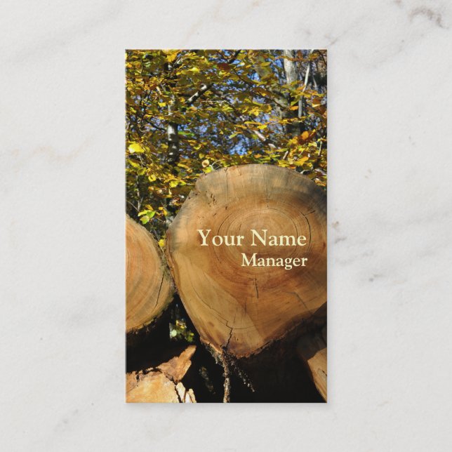 Forstwirtschaftsherbst-Visitenkarte Visitenkarte (Vorderseite)