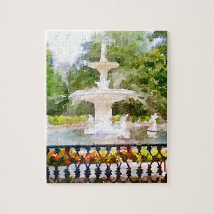 Forsyth Brunnen Aquarell-dem Druck in der Puzzle