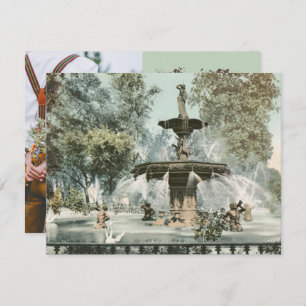 Forsyth Fountain Savannah GA Foto Save the Date Einladung