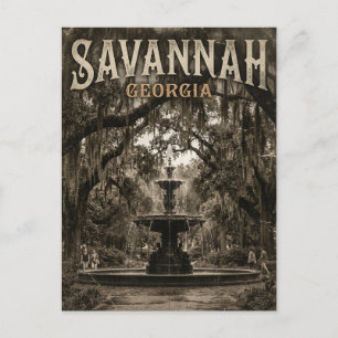 Forsyth-Park-Brunnen USA Postkarte