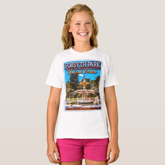 FORSYTH PARK - FORSYTH FOUNTAIN - SAVANNAH GEORGIA T-Shirt (Vorne ganz)