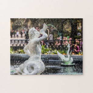 Forsyth Park Fossilienbrunnen Savannah Puzzle