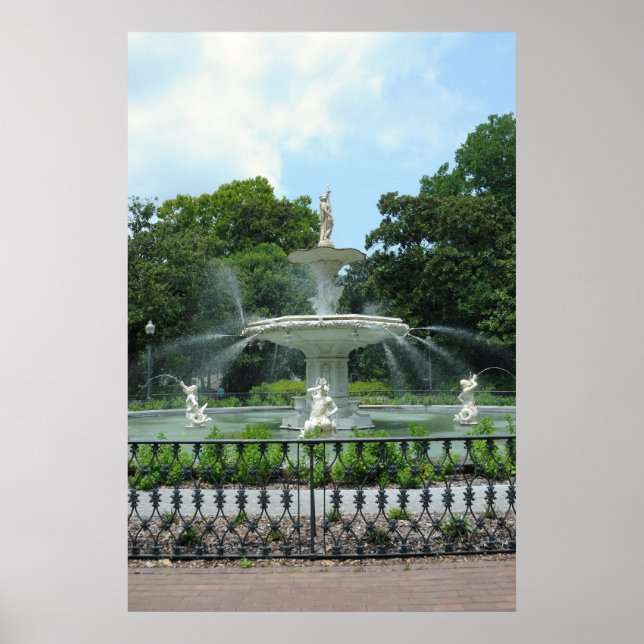 Forsyth Park Fountain Poster (Vorne)