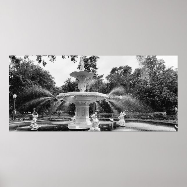 Forsyth Park Fountain, Savannah Ga Poster (Vorne)
