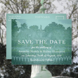 Forsyth Park Fountain Savannah GA Save the Date Ankündigungspostkarte