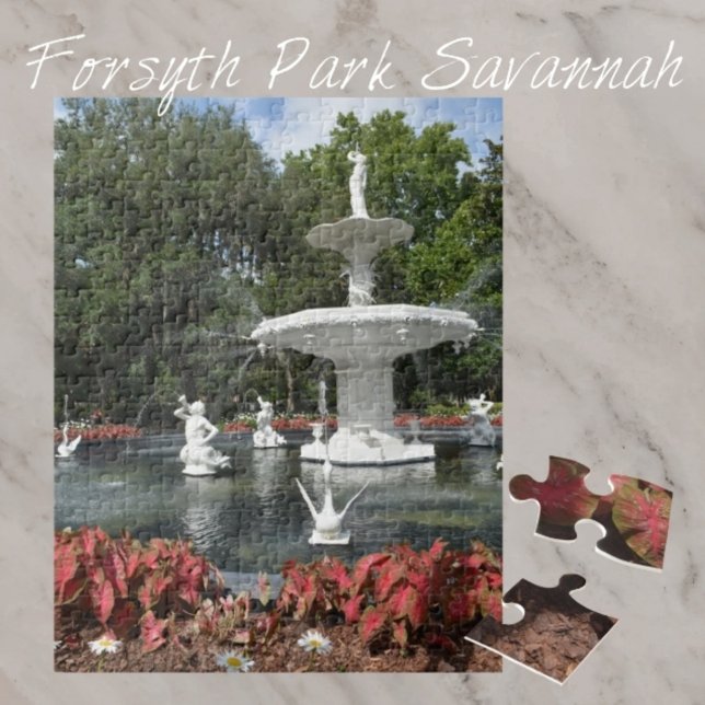 Forsyth Park Fountain Savannah Georgia Fotografie Puzzle (Von Creator hochgeladen)