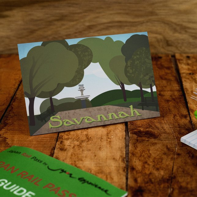 Forsyth Park in Savannah, Georgia Postkarte (Von Creator hochgeladen)