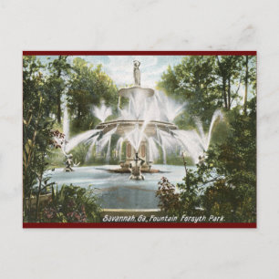 Forsyth Park, Savannah 1906 Vintage Postkarte