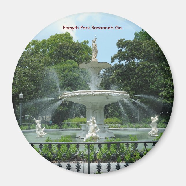 Forsyth Park Savannah Ga. Magnet (Vorne)