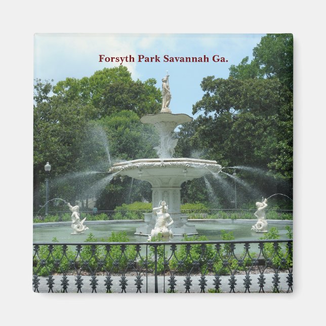 Forsyth Park Savannah Ga. Magnet (Vorne)