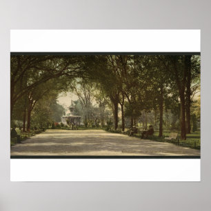 Forsyth Park, Savanne, Georgia circa 1901 Poster
