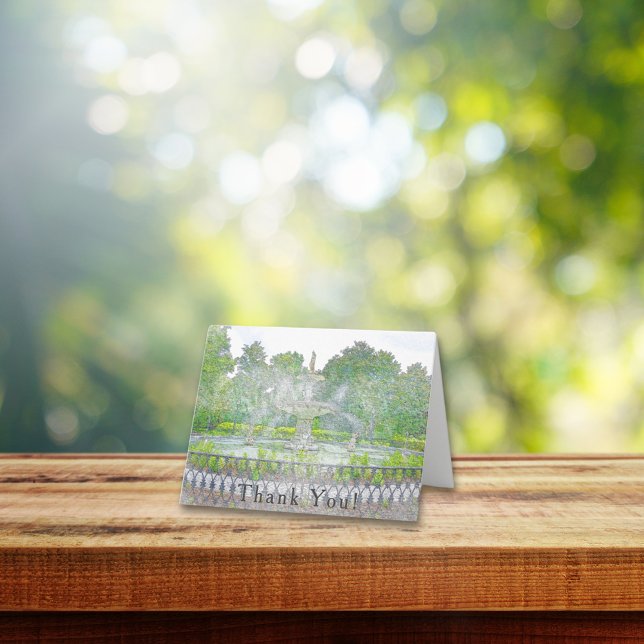 Forsyth Park Springbrunnen Wasserfarbe Vielen Dank Dankeskarte (Von Creator hochgeladen)