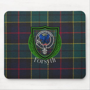 Forsyth-Schottischer-Clan-Tartan & -Wappen Mousepad