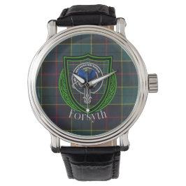 Forsyth Scottish Clan Tartan & Crest Armbanduhr