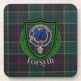 Forsyth Scottish Clan Tartan & Crest Getränkeuntersetzer