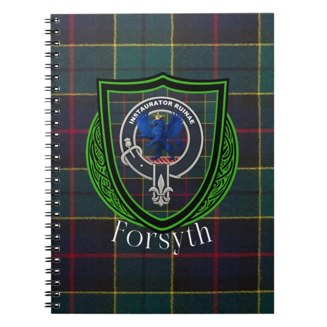 Forsyth Scottish Clan Tartan & Crest Notizblock (Vorderseite)