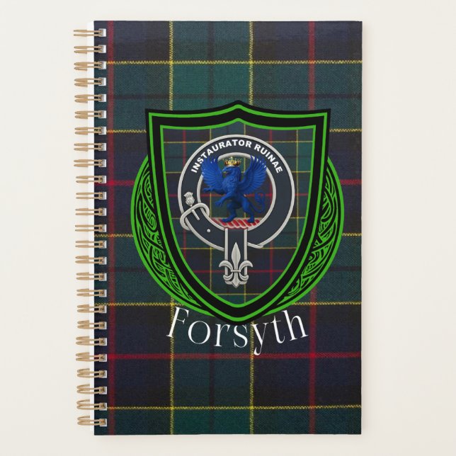 Forsyth Scottish Clan Tartan & Crest Planer (Vorderseite)